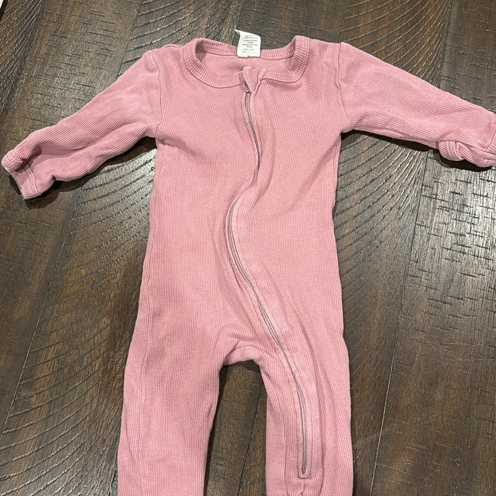 Kate Quinn Organic Cotton 0-3 Zipper Pajamas